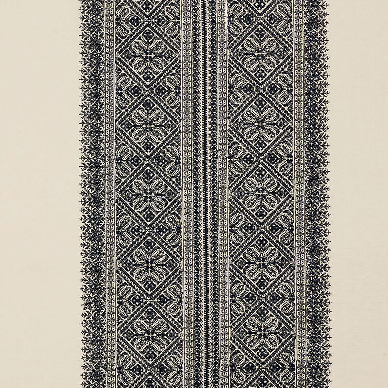 Toledo Embroidery fabric in noir color - pattern number 69730 - by Schumacher in the Couture collection