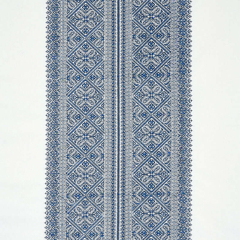 Toledo Embroidery fabric in navy color - pattern number 69734 - by Schumacher in the Rhapsody In Blue collection