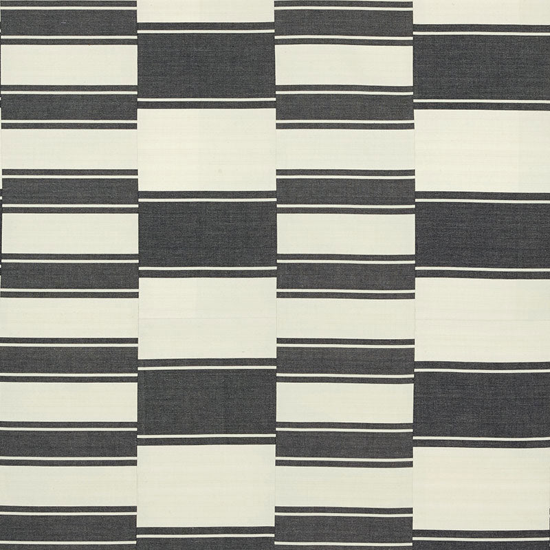 Nomad fabric in black color - pattern number 69980 - by Schumacher in the Open Sky collection