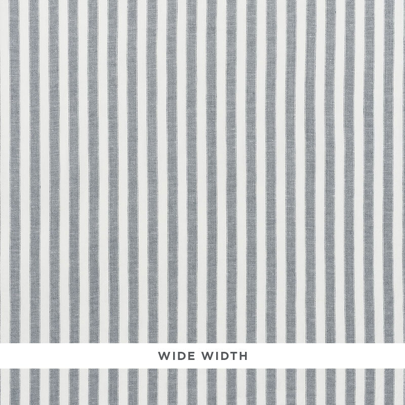 Regatta Linen Stripe Sheer fabric in lagoon color - pattern number 70031 - by Schumacher in the Essentials: Sheers &amp; Casements collection