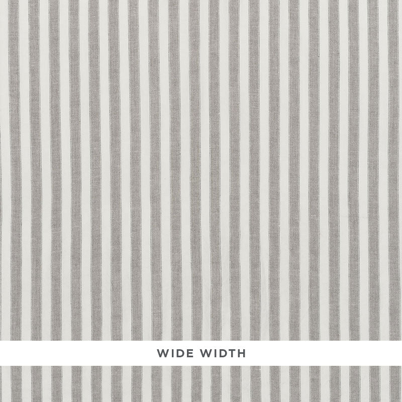 Regatta Linen Stripe Sheer fabric in stone color - pattern number 70035 - by Schumacher in the Essentials: Sheers &amp; Casements collection
