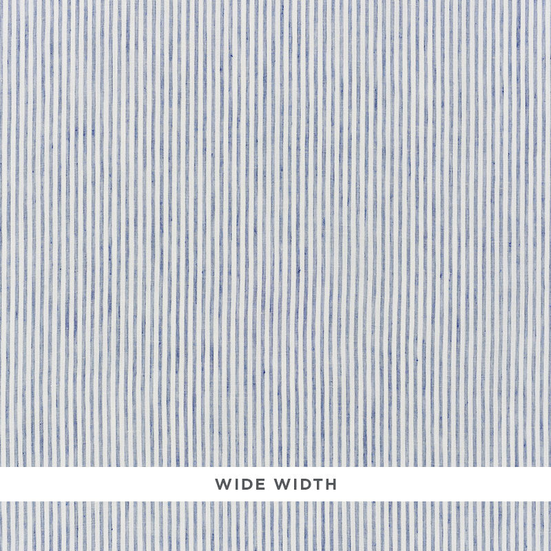 Tori Stripe Sheer fabric in navy color - pattern number 70067 - by Schumacher in the Essentials: Sheers &amp; Casements collection