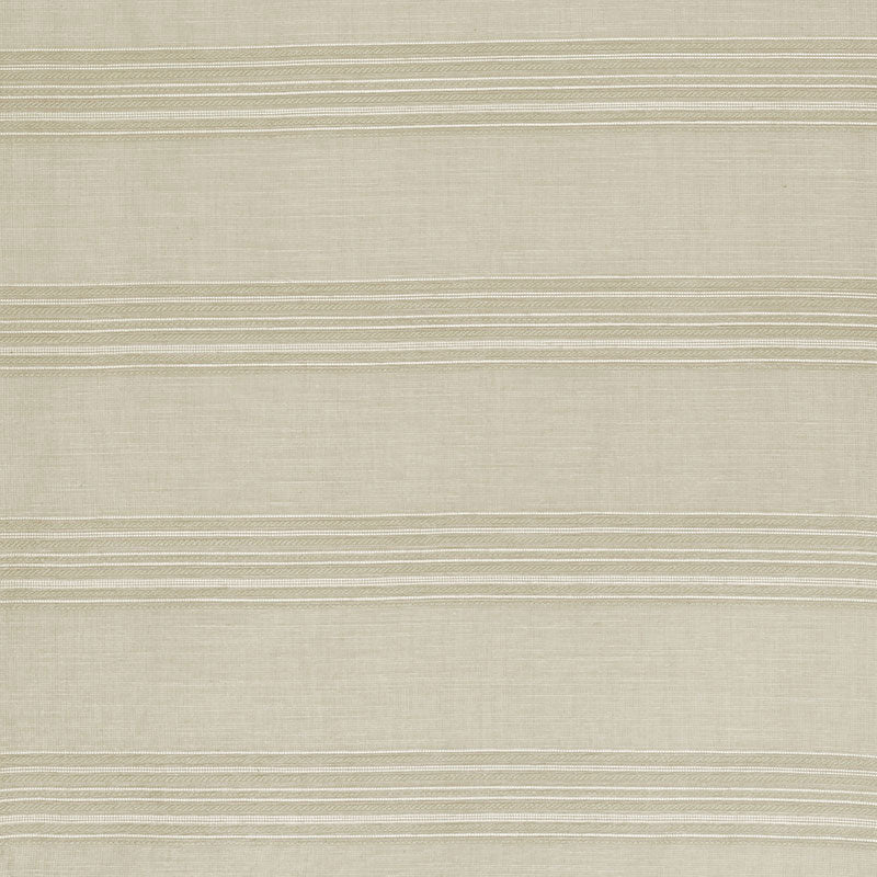 Banded Stripe Sheer fabric in oyster color - pattern number 70110 - by Schumacher in the Essentials: Sheers &amp; Casements collection