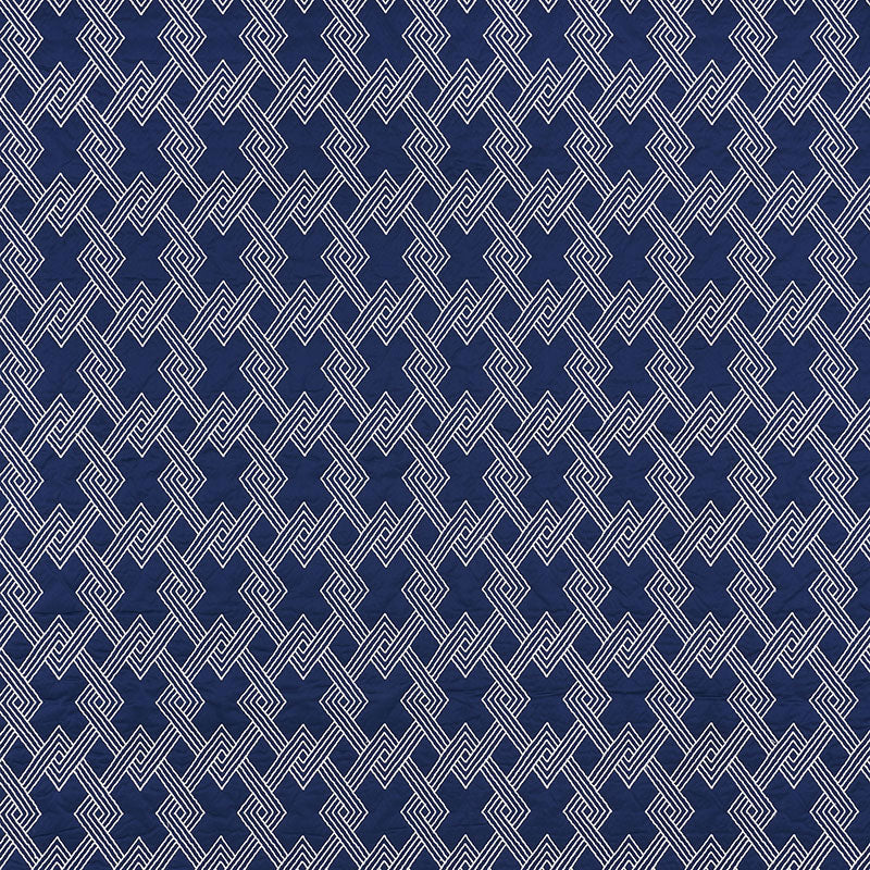 Hix fabric in navy color - pattern number 70142 - by Schumacher in the Clique collection