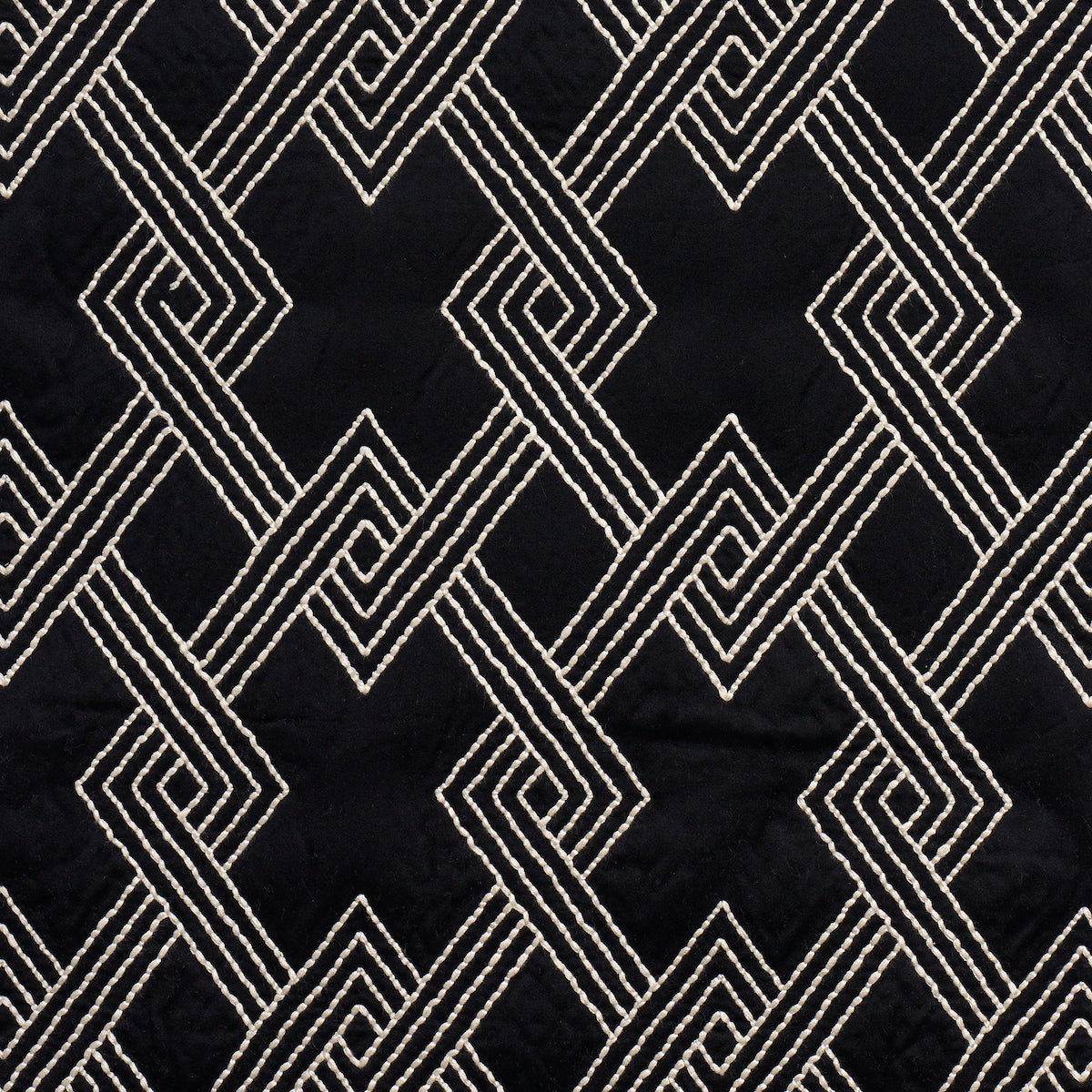 Hix fabric in ebony color - pattern number 70145 - by Schumacher in the Clique collection