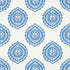 Olana Linen Embroidery fabric in blue color - pattern number 70206 - by Schumacher in the Rhapsody In Blue collection