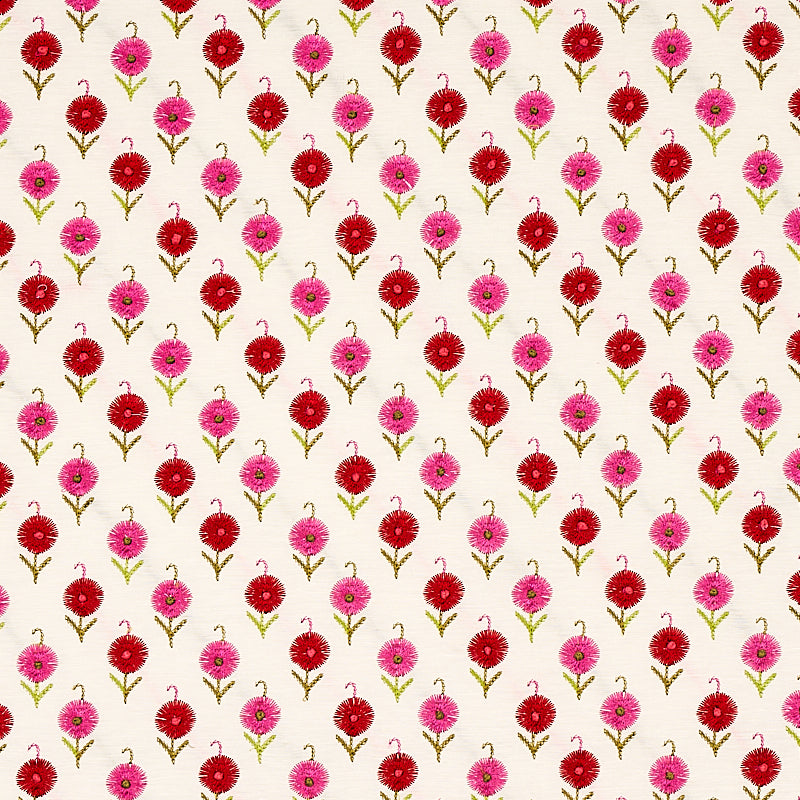 Avodica Embroidery fabric in azalea color - pattern number 70211 - by Schumacher in the Contemporary Embroideries collection