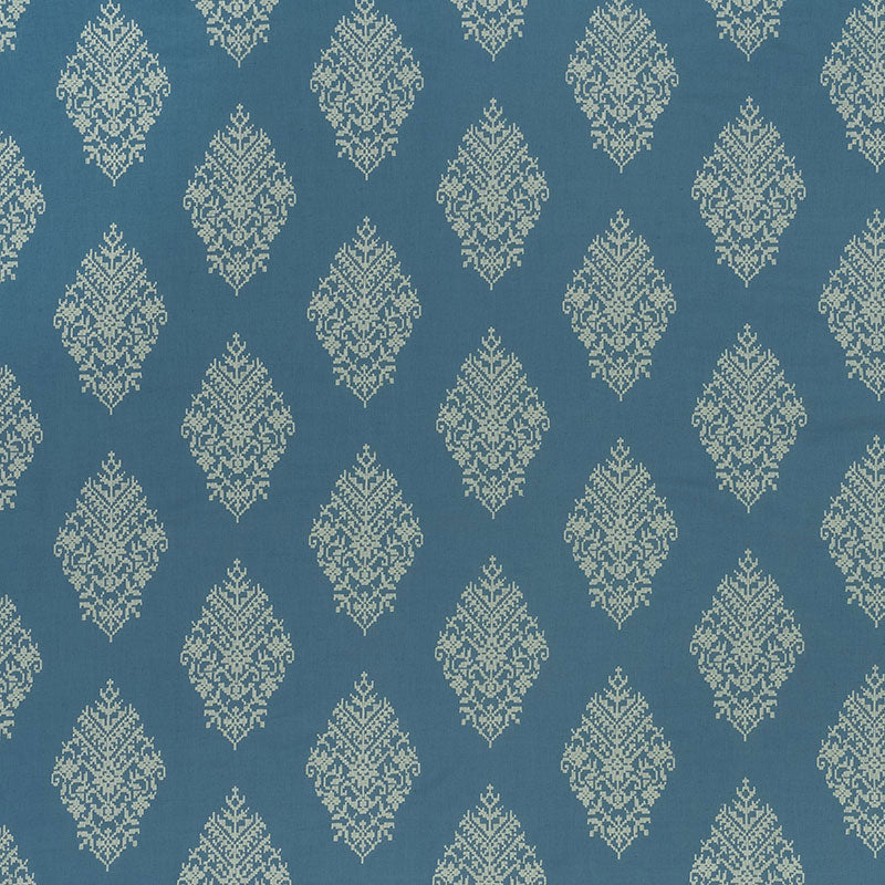 Zinda Embroidery fabric in bay color - pattern number 70221 - by Schumacher in the Contemporary Embroideries collection
