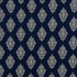 Zinda Embroidery fabric in navy color - pattern number 70222 - by Schumacher in the Contemporary Embroideries collection