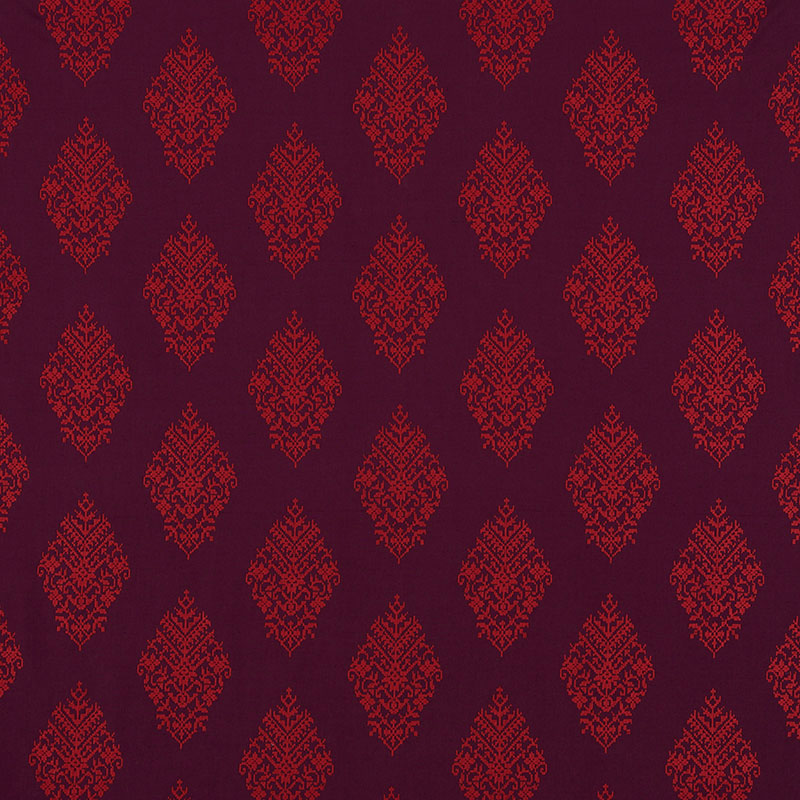 Zinda Embroidery fabric in berry color - pattern number 70224 - by Schumacher in the Contemporary Embroideries collection