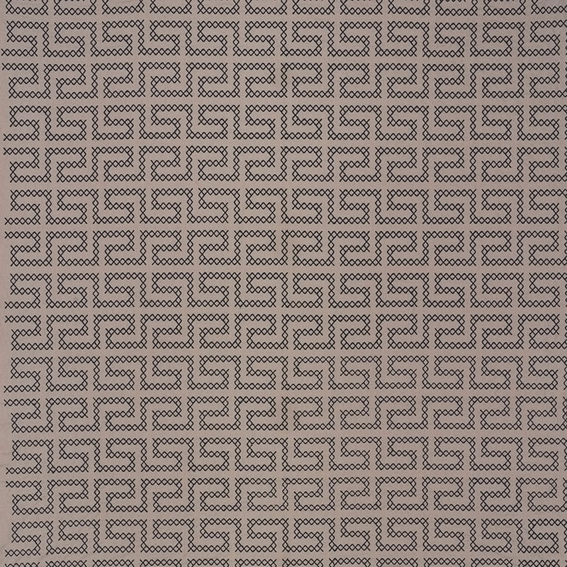A Maze Embroidery fabric in stone color - pattern number 70232 - by Schumacher in the Contemporary Embroideries collection
