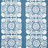 Castanet Embroidery fabric in chambray color - pattern number 70262 - by Schumacher in the Bohemia collection