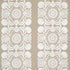 Castanet Embroidery fabric in natural color - pattern number 70264 - by Schumacher in the Bohemia collection