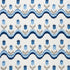 Tulip Flamestitch Embroidery fabric in blue color - pattern number 70272 - by Schumacher in the Contemporary Embroideries collection