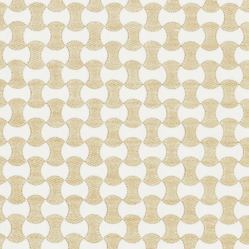 Nolita Embroidery fabric in natural color - pattern number 70370 - by Schumacher in the Happy Together II collection