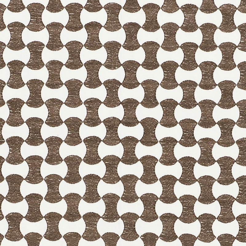 Nolita Embroidery fabric in taupe color - pattern number 70371 - by Schumacher in the Happy Together collection