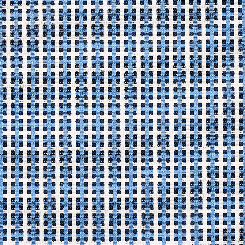 Crosstown fabric in tile blue color - pattern number 70394 - by Schumacher in the Essentials: Small Scale Upholstery collection