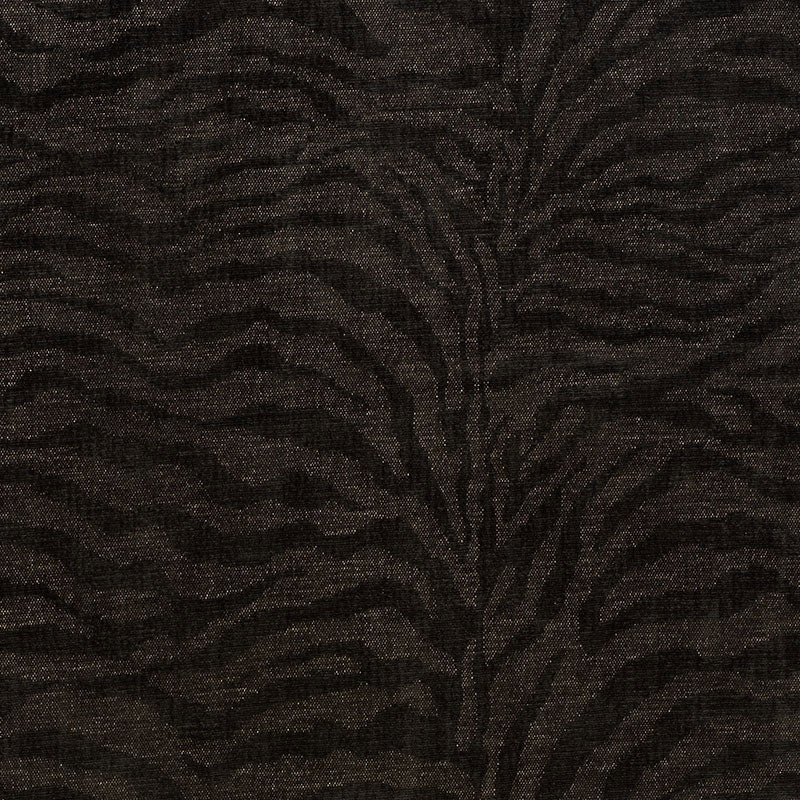 Tiger Chenille fabric in charcoal color - pattern number 70512 - by Schumacher in the Animal Prints &amp; Wovens collection