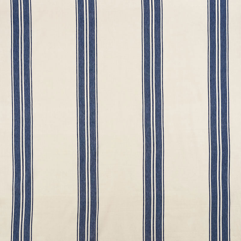 Brentwood Stripe fabric in cobalt color - pattern number 70872 - by Schumacher in the Mark D. Sikes collection