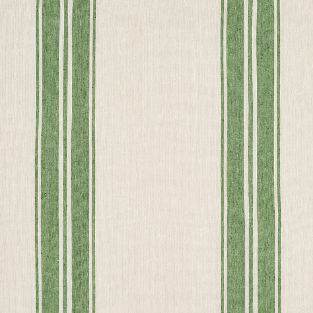 Brentwood Stripe fabric in leaf green color - pattern number 70873 - by Schumacher in the Mark D. Sikes collection