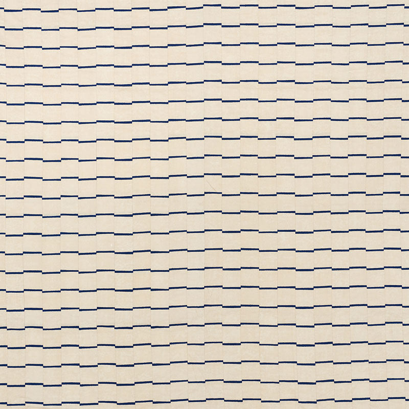 Lines fabric in blue color - pattern number 71211 - by Schumacher in the David Kaihoi collection