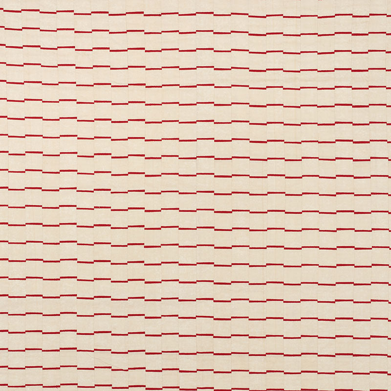 Lines fabric in red color - pattern number 71212 - by Schumacher in the David Kaihoi collection