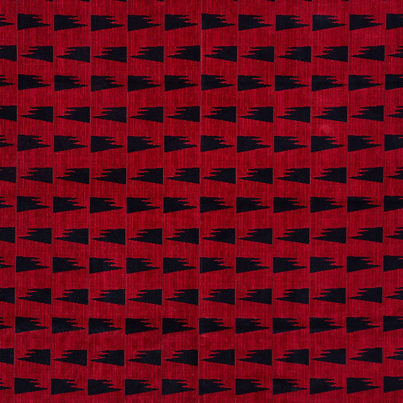 Tutsi fabric in red color - pattern number 71221 - by Schumacher in the David Kaihoi collection