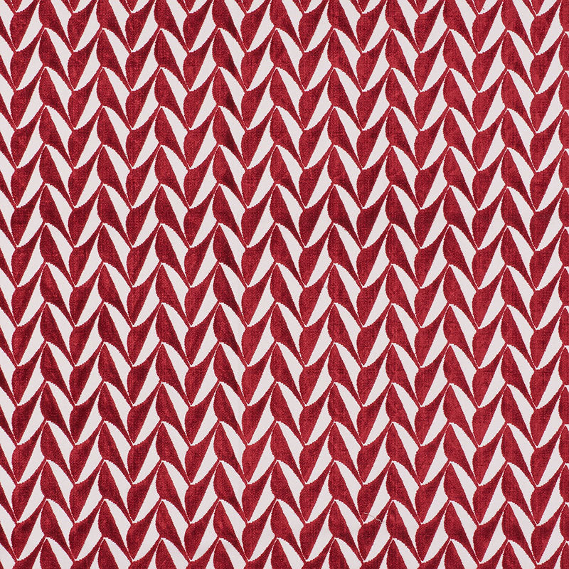 Spades fabric in red color - pattern number 71230 - by Schumacher in the David Kaihoi collection