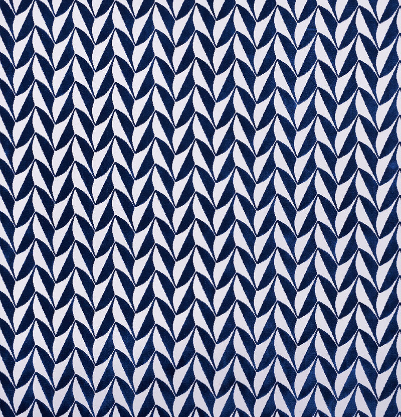 Spades fabric in blue color - pattern number 71231 - by Schumacher in the David Kaihoi collection