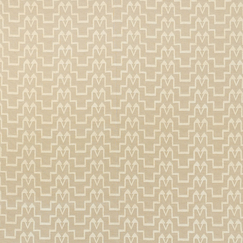 Turkish Step fabric in ivory natural color - pattern number 71241 - by Schumacher in the David Kaihoi collection