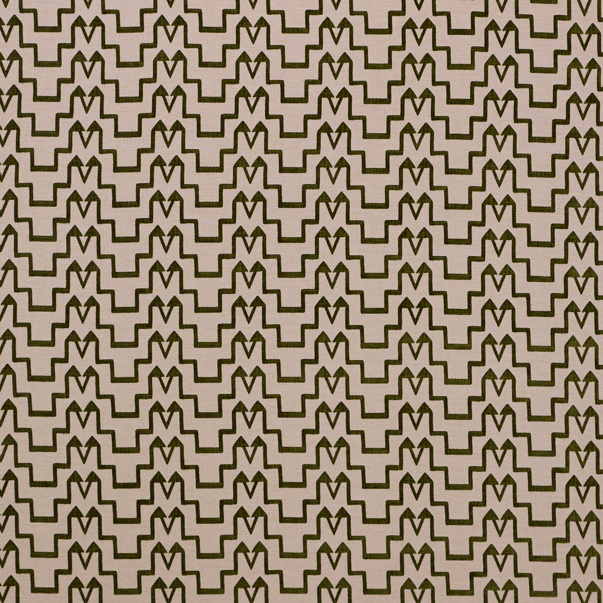 Turkish Step fabric in olive color - pattern number 71246 - by Schumacher in the Atelier Paris collection