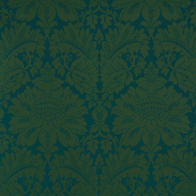Maggiore Damasco fabric in emerald color - pattern number 71281 - by Schumacher in the Damasco collection