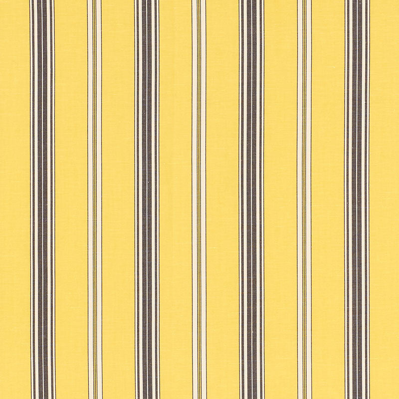 Coco Stripe fabric in yellow color - pattern number 71294 - by Schumacher in the Essentials: Stripe II collection