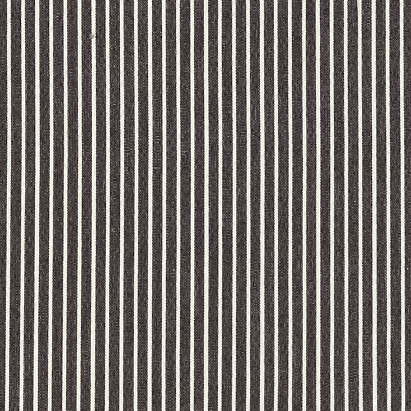 Edie Stripe fabric in black color - pattern number 71300 - by Schumacher in the Essentials: Classic Stripe collection
