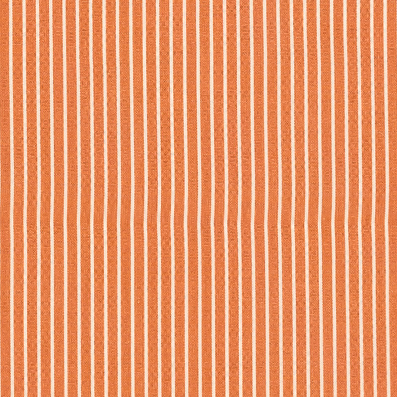 Edie Stripe fabric in orange color - pattern number 71308 - by Schumacher in the Essentials: Classic Stripe collection