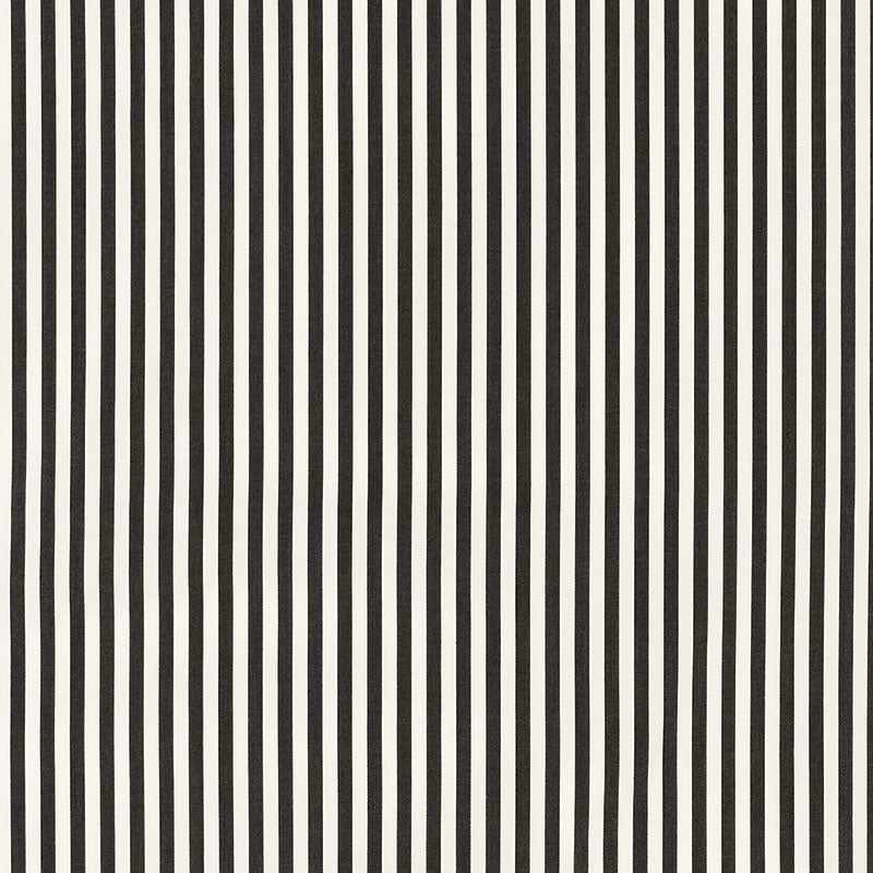 Brigitte Stripe fabric in black color - pattern number 71340 - by Schumacher in the Essentials: Classic Stripe collection