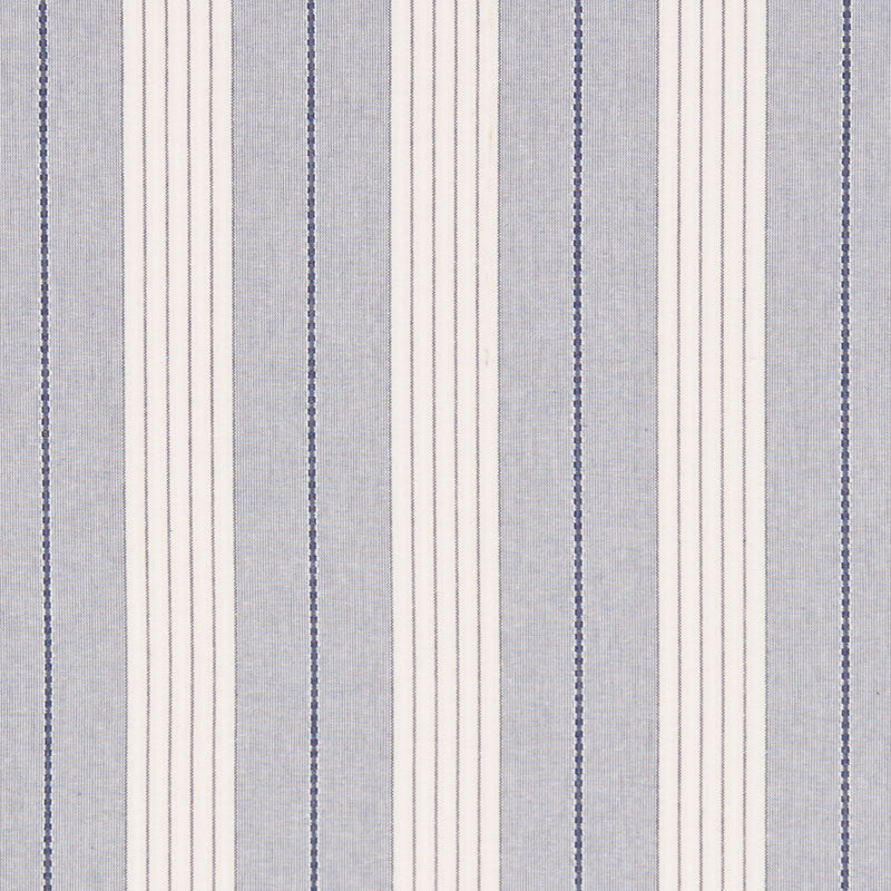 Audrey Stripe fabric in navy color - pattern number 71370 - by Schumacher in the Essentials: Stripe II collection