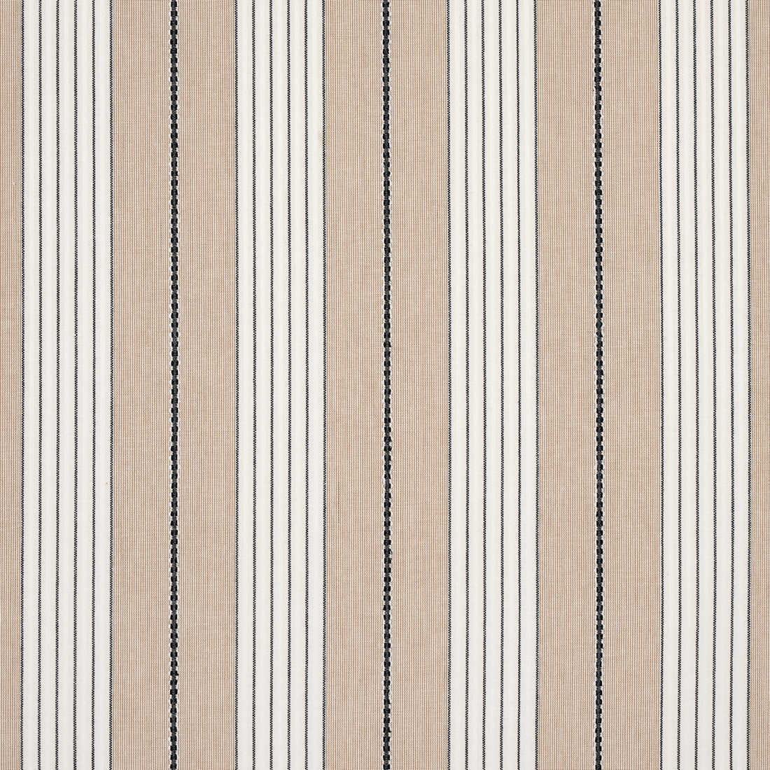Audrey Stripe fabric in natural color - pattern number 71375 - by Schumacher in the Stripes Revisits collection