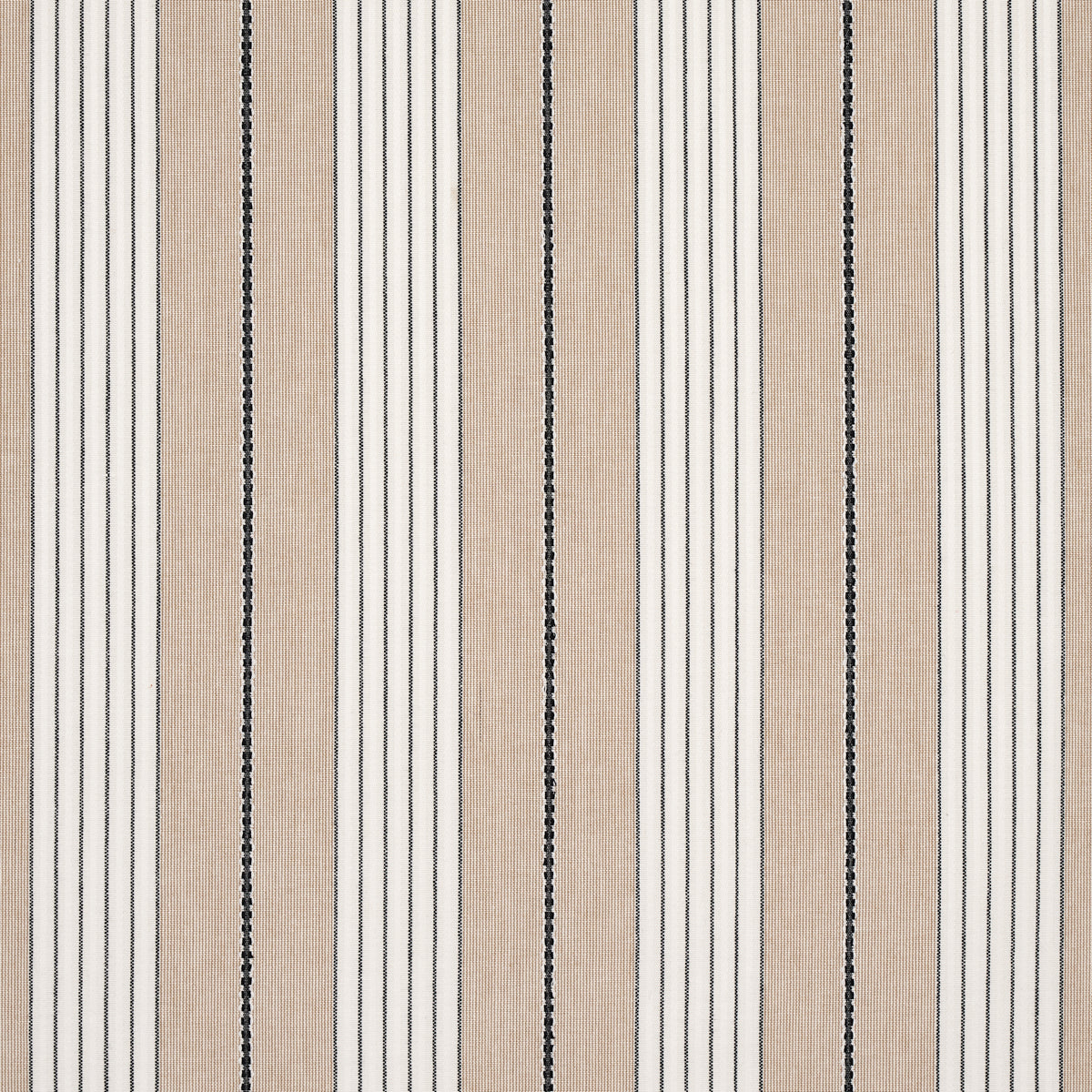 Audrey Stripe fabric in natural color - pattern number 71375 - by Schumacher in the Stripes Revisits collection