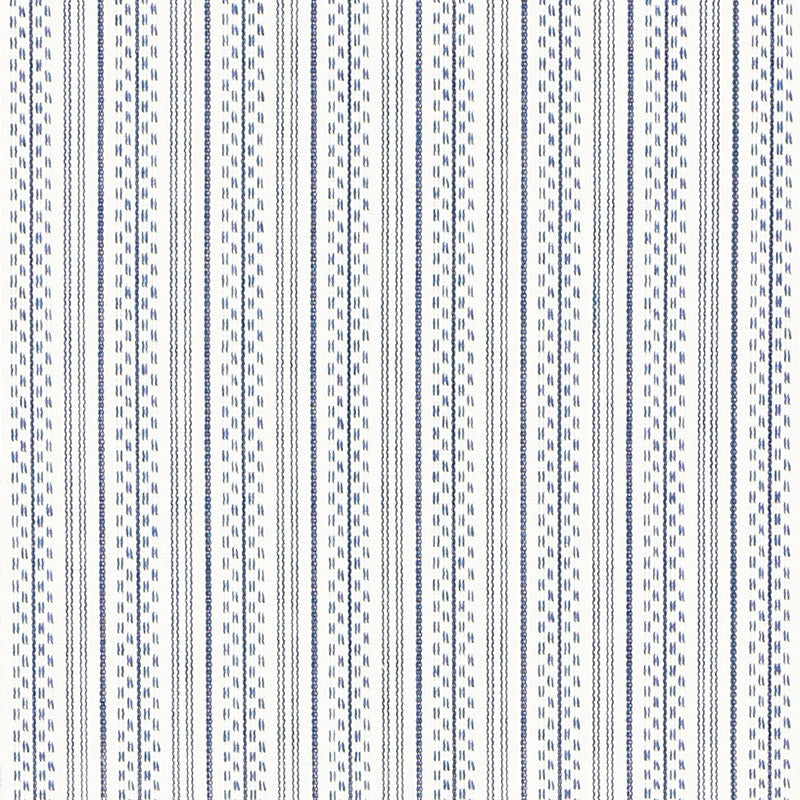 Jack Stripe fabric in navy color - pattern number 71413 - by Schumacher in the Essentials: Stripe II collection