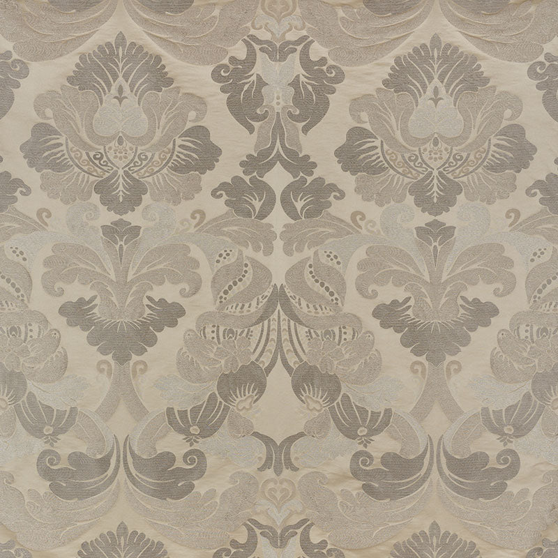 Molveno Damasco fabric in champagne color - pattern number 71471 - by Schumacher in the Damasco collection