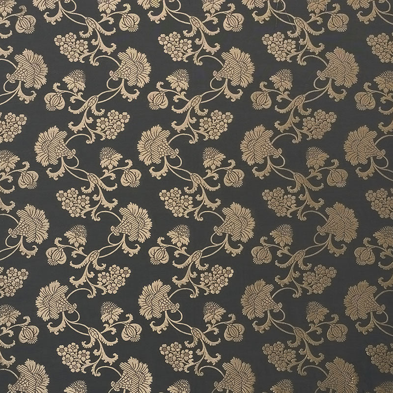 Margaux fabric in carbon shimmer color - pattern number 71841 - by Schumacher in the Schumacher Classics II collection