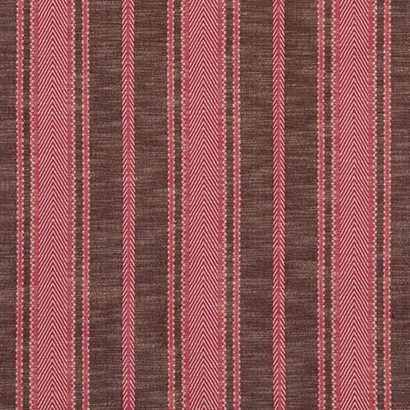 Zina Stripe fabric in berry color - pattern number 71910 - by Schumacher in the Caravanne collection