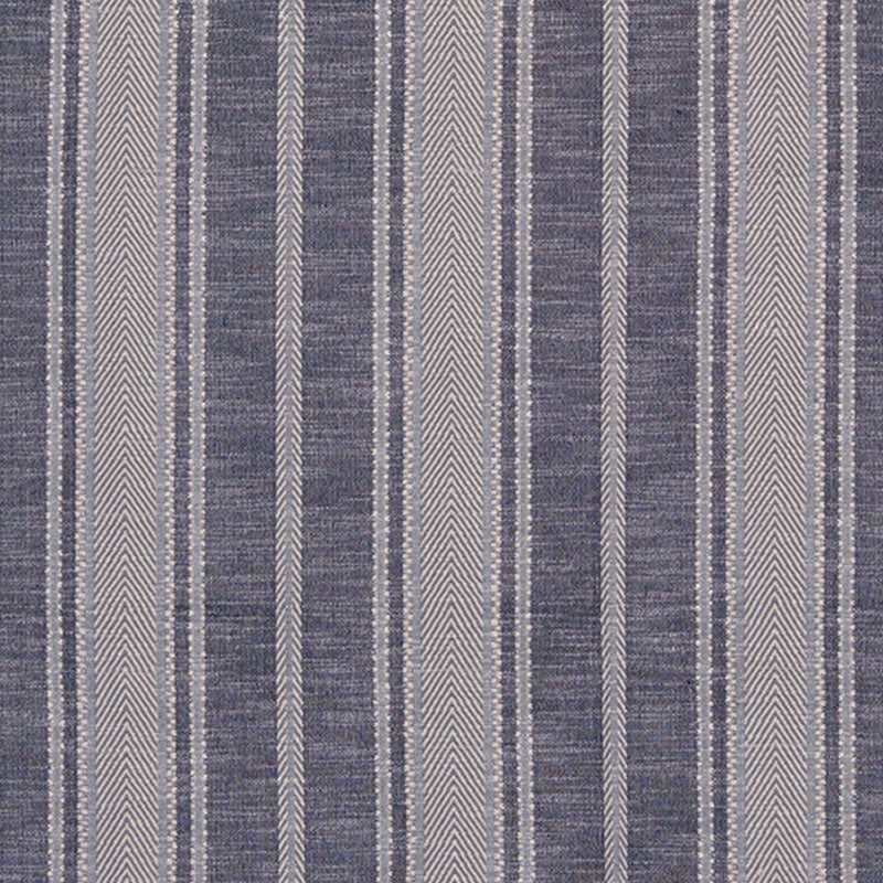 Zina Stripe fabric in blue color - pattern number 71911 - by Schumacher in the Caravanne collection