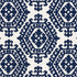 Omar Embroidery fabric in navy color - pattern number 71941 - by Schumacher in the Caravanne collection