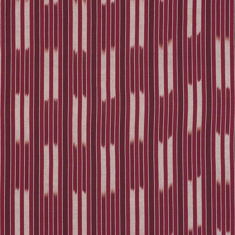Cusco Ikat fabric in berry color - pattern number 71972 - by Schumacher in the Caravanne collection