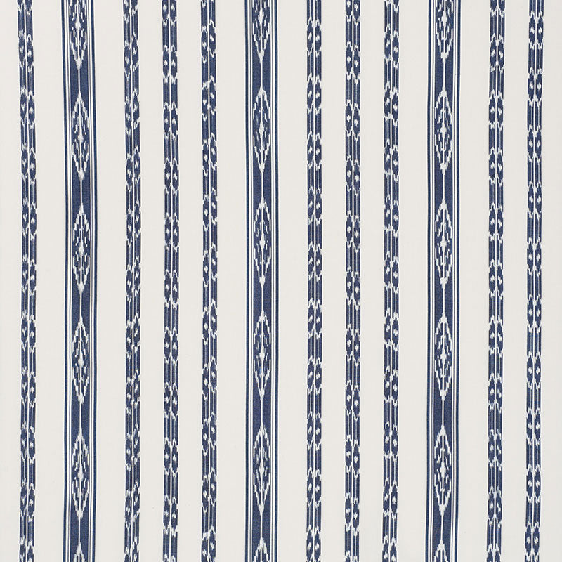 Mariam Ikat fabric in navy color - pattern number 71980 - by Schumacher in the Caravanne collection