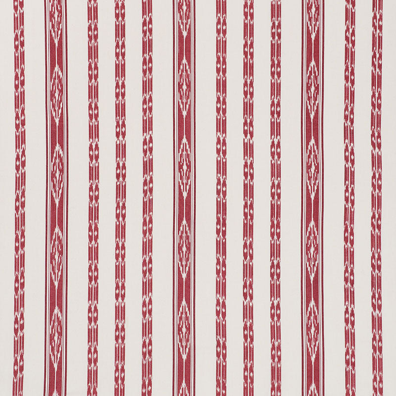 Mariam Ikat fabric in red color - pattern number 71981 - by Schumacher in the Caravanne collection