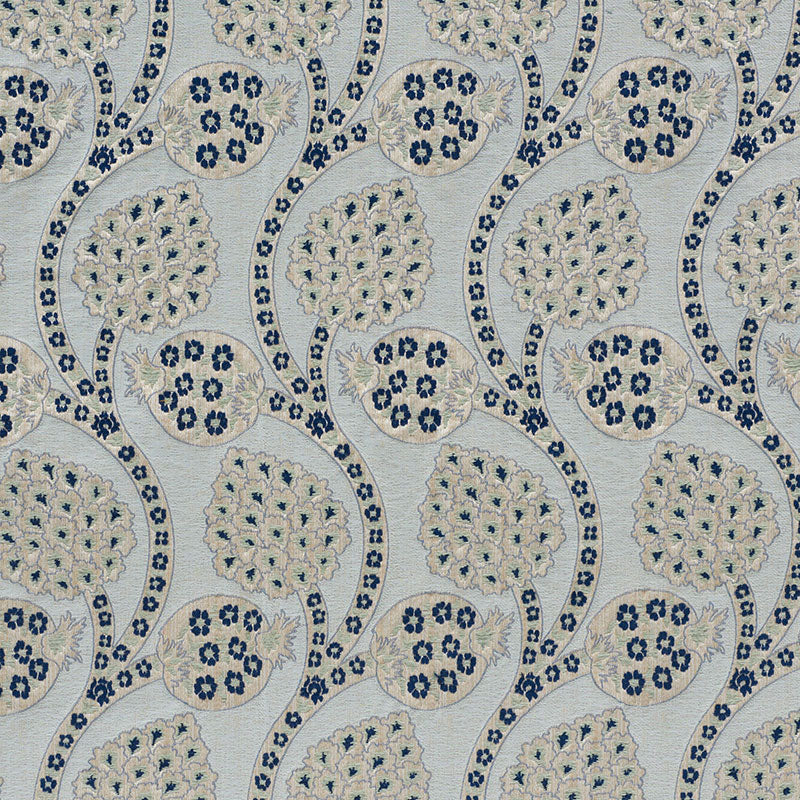 Persephone fabric in celestial color - pattern number 72002 - by Schumacher in the Ottoman Chic collection