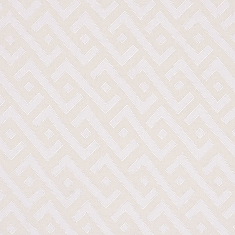 Safari Applique fabric in ivory color - pattern number 72041 - by Schumacher in the Miles Redd collection